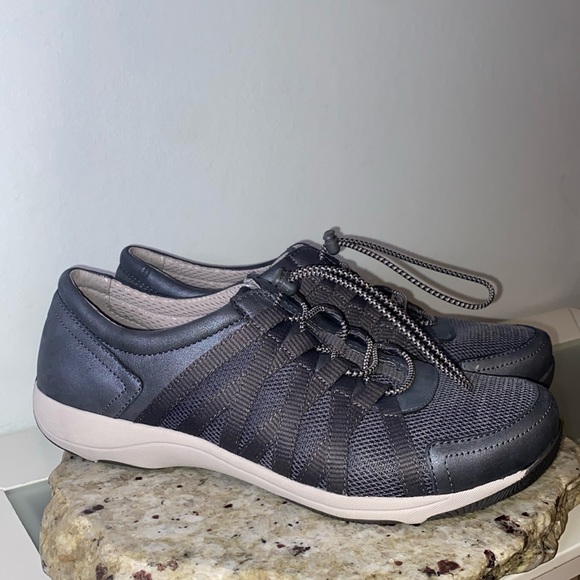 Women's Dansko Honor Charcoal/Metallic Leather Shoe-Size 41 (US 10.5-11) - Picture 2 of 12